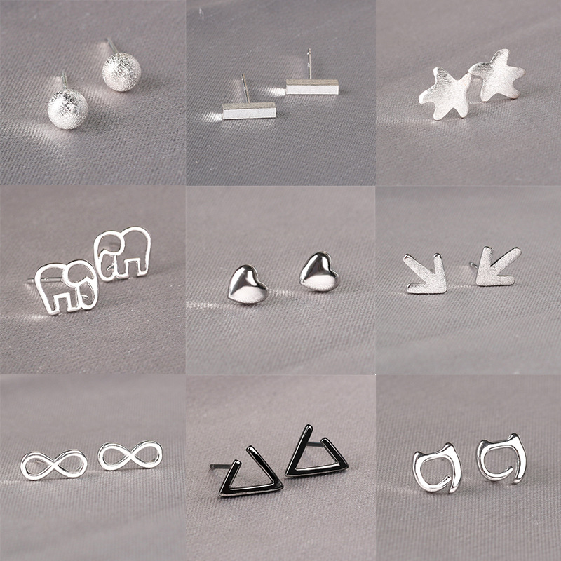 s925纯银耳针小耳钉简约气质耳饰韩版耳钉女合集2